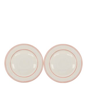 Nicolas Vahé Bistro middagstallrik 27 cm 2-pack röd/vit