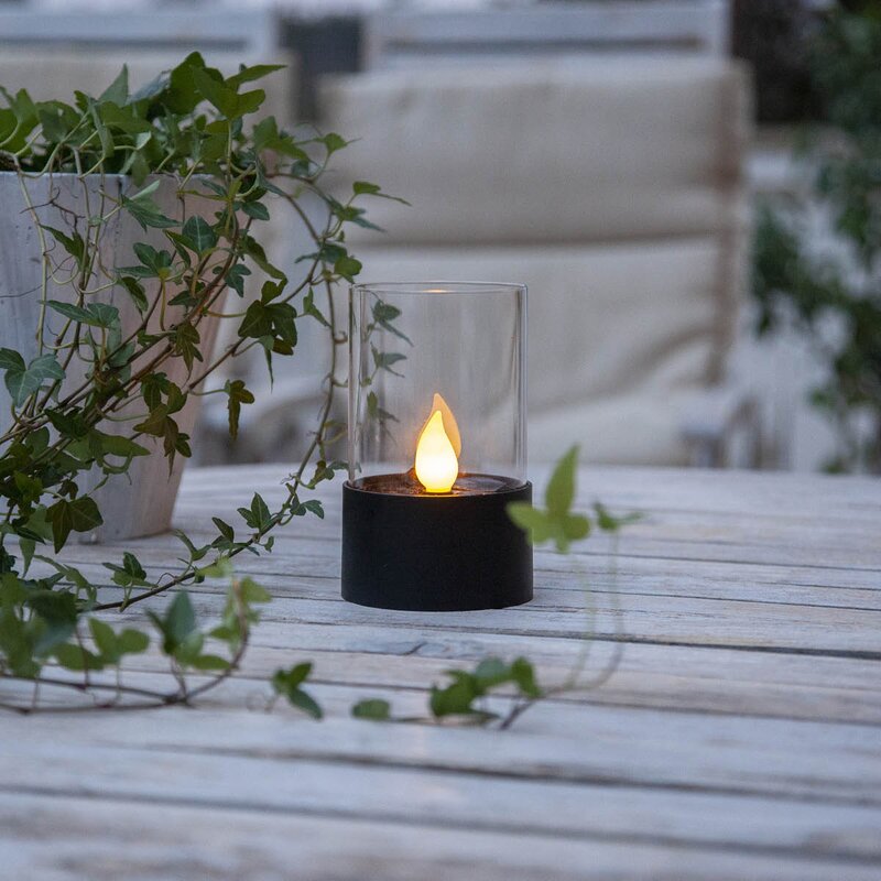 Star Trading Puloun solcellslykta 481-53 14x8,5 cm svart