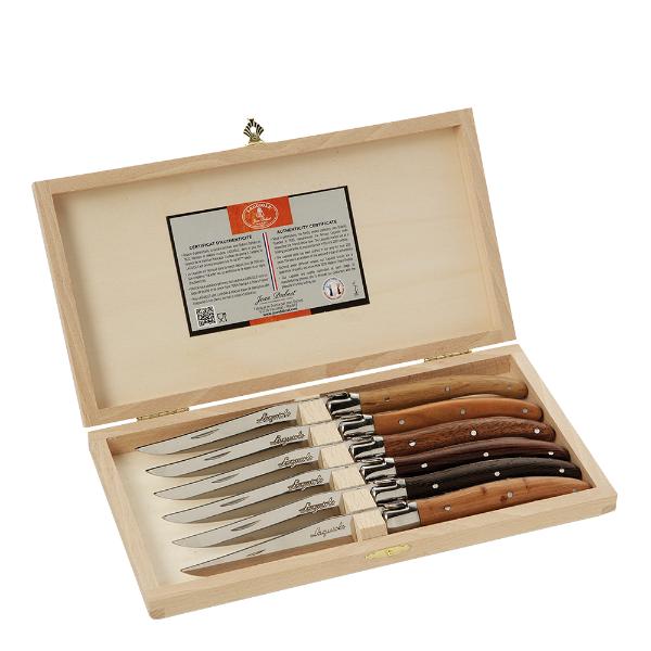 Köttkniv 6-pack Mixade Träslag