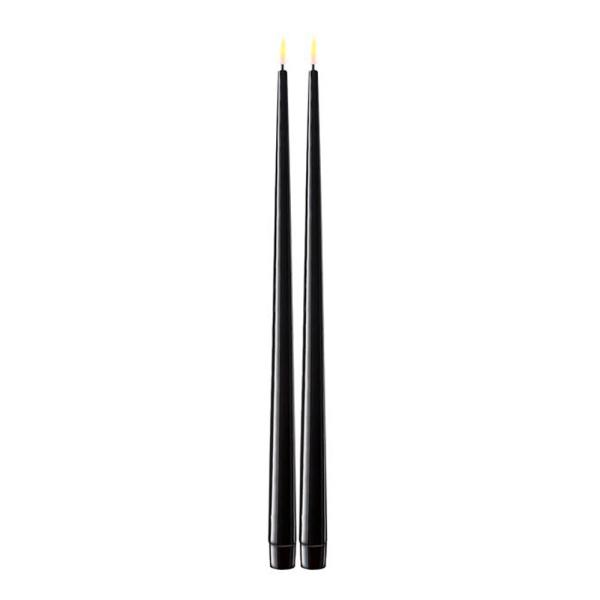 Middagsljus Led 38 cm 2-pack Svart