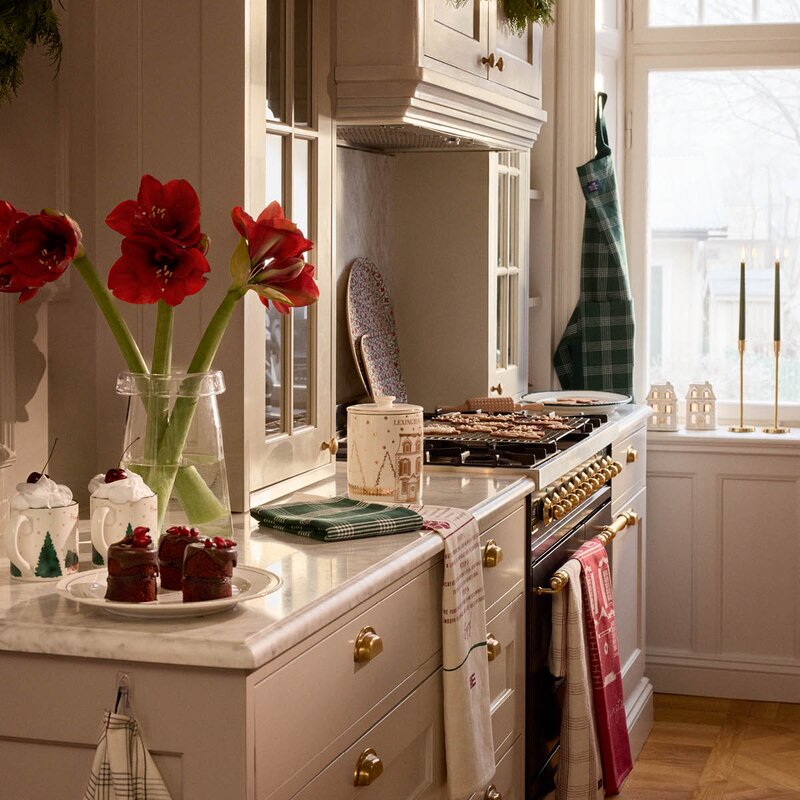 Lexington House kakburk med lock 13x18 cm vit/guld