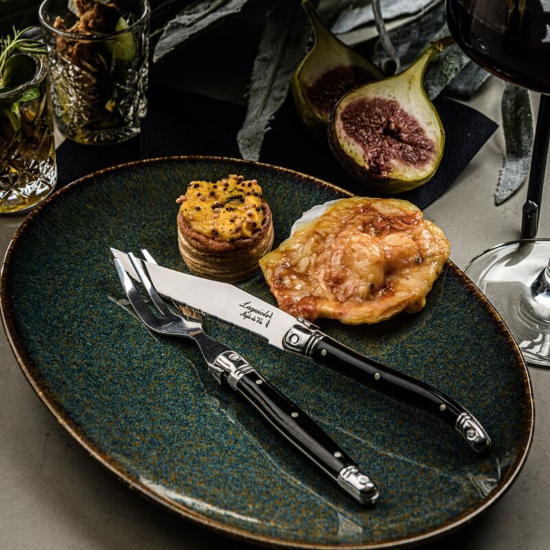 Laguiole Style de Vie Bestickset Mini 12-pack svart