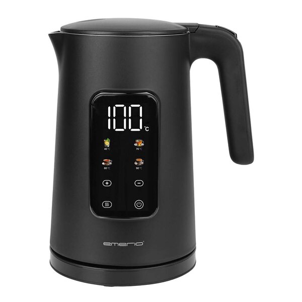 EMERIO Vattenkokare digital 1,7 L svart