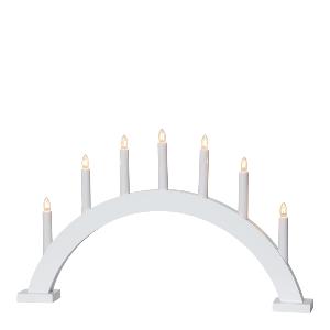 Star Trading Trapp Adventsljusstake Båge 34 cm Vit