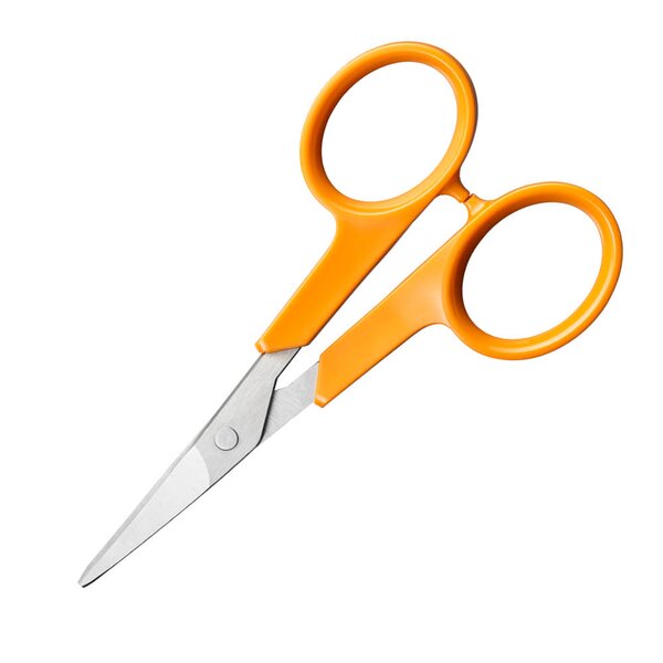 Fiskars Classic nagelsax 10 cm böjd orange