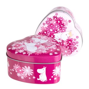 Martinex Mumin hjärtburk blomsterhjärta 10 cm rosa
