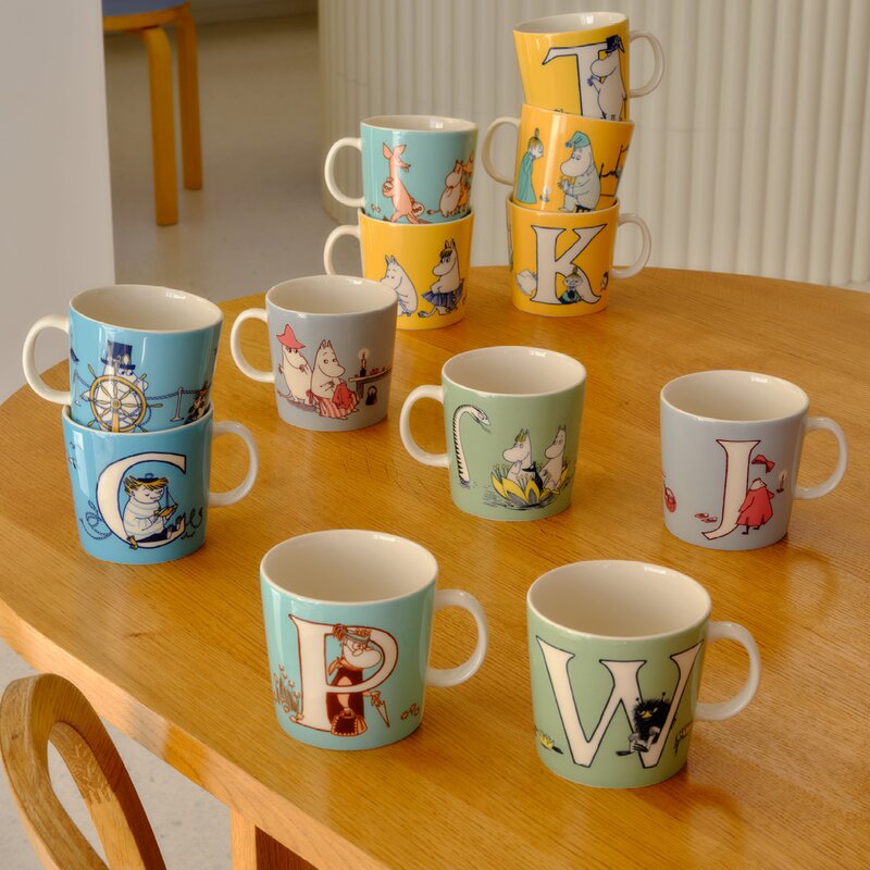 MoominArabia Muminmugg bokstav K 40 cl gul
