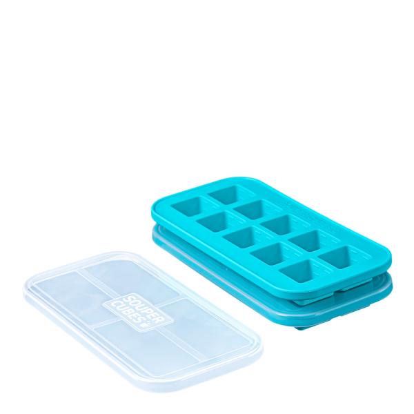 Souper Cubes Matförvaring och Lock Silikon Matsked 10x30 ml 2-pack Blå 