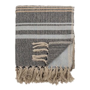 Creative Collection Ferrara pläd 160x130 cm blå/natur