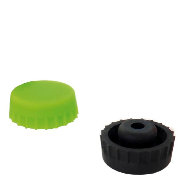 Pulltex Beer Stopper SilIkon 2-pack Svart/Grön