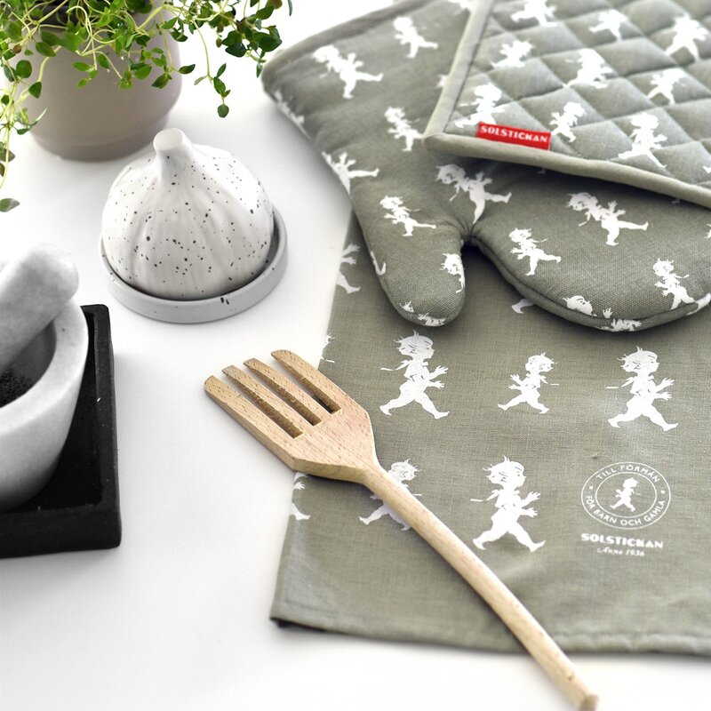 SOLSTICKAN Kökshandduk 50x70 cm grön