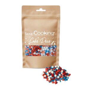 ScrapCooking Strössel mix 50 g röd/vit/blå