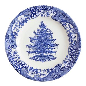 Spode Blue Italian Christmas Tree tallrik 20 cm blå/vit