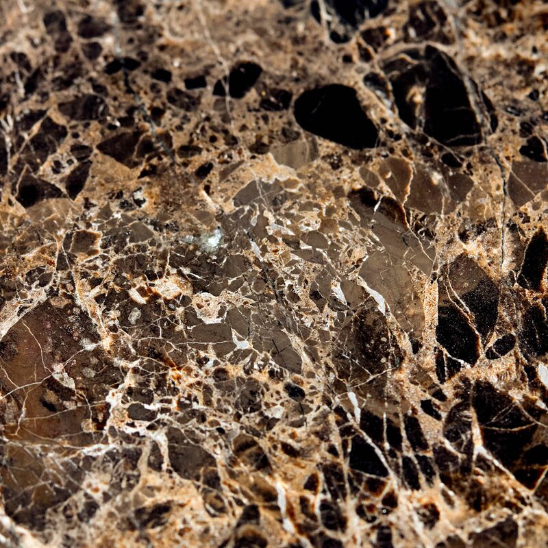 House Doctor Able toalettborste 36 cm brun marmor/mässing