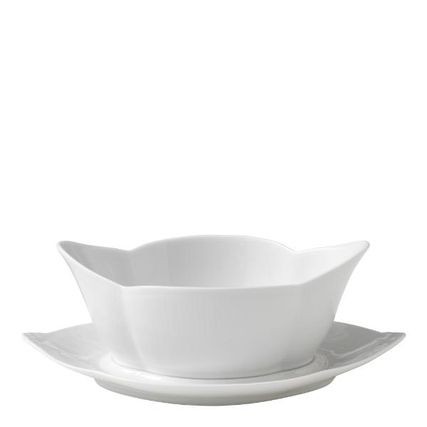 White Fluted Såsskål 55 cl