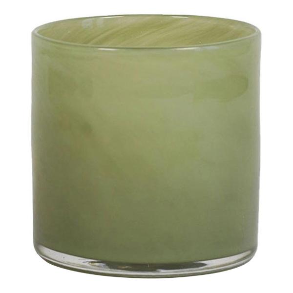 Tell Me More Lyric Ljuslykta 8x8 cm Olive Green