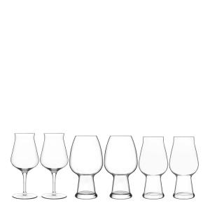 Luigi Bormioli Birrateque Ölglas-set Ale, Vete, Allround 3x2 pack Klar