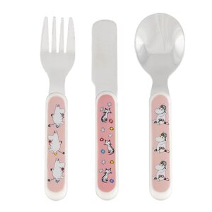 Rätt Start Mumin barnbestick 3 delar Äng rosa