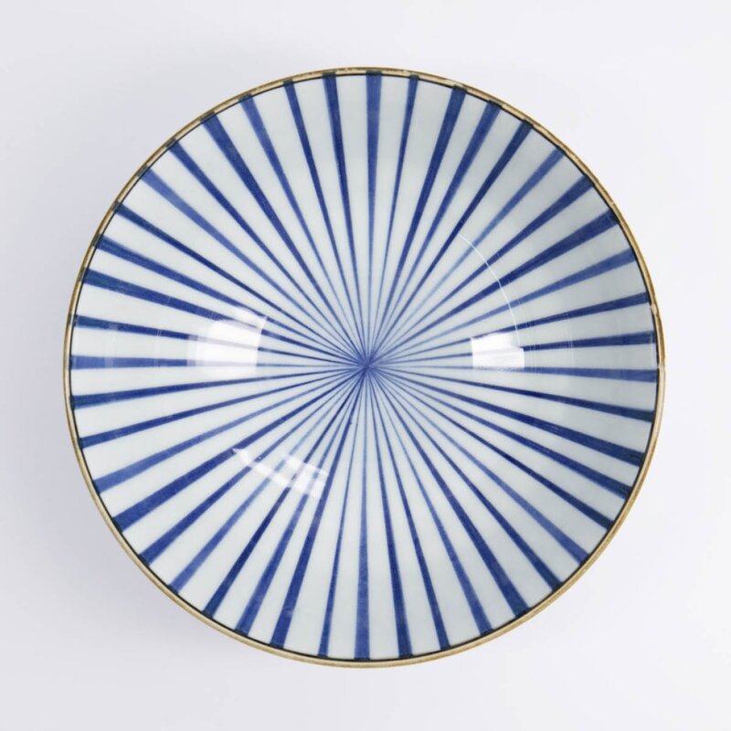 Tokyo Design Studio Natsu Tokusa ramen skål 21x7,8 cm 1 L blå/vit