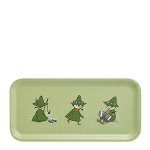 Muurla Mumin bricka  27x13 cm Retro Snusmumriken grön