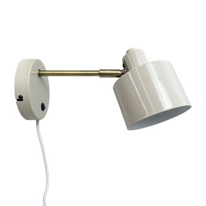 Dyberg Larsen Ocean vägglampa 11,5 cm beige/mässing