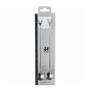 Holmen Dante lång sked 19 cm 2-pack Ren silver