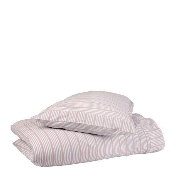 Home by Ilse Jacobsen Bedding Collection bäddset 150x210 cm + 50x60 cm sand beige stripes