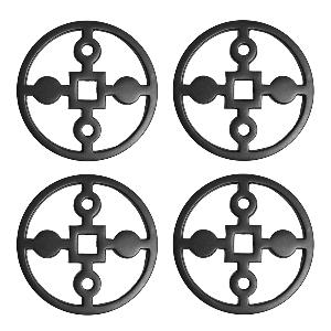 Hilke Anima Gemella Glasunderlägg 4-pack Svart