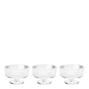 Stelton Pilastro skål på fot 11 cm 3-pack klar