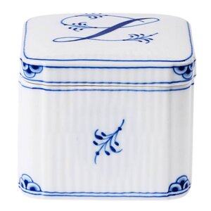 Royal Copenhagen Alphabet Collection fyrkantig bonbonjär L 13 cl