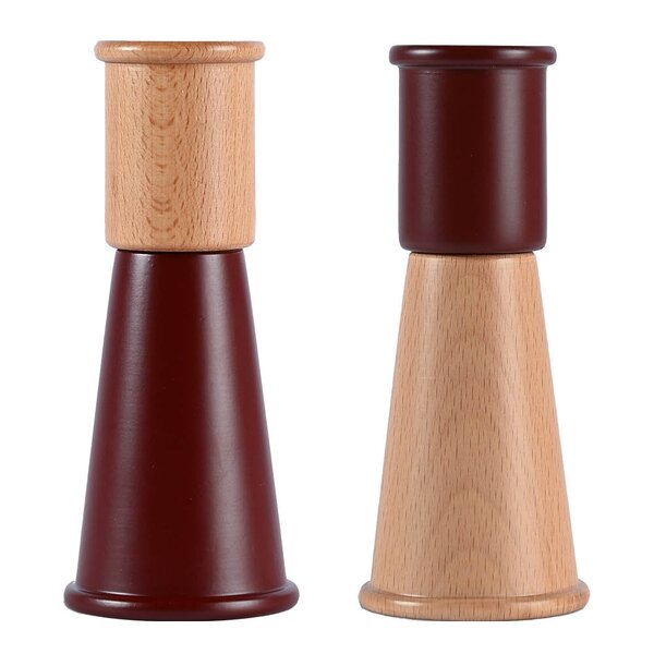 Sagaform Gurken salt- och pepparkvarn 15 cm 2-pack mörkröd/brun