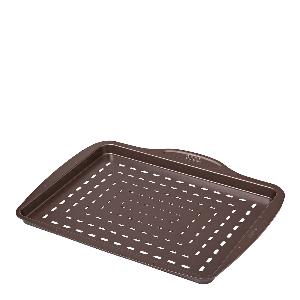 Pyrex Asimetria Pizzaform Kolstål perforerad 37x29 cm