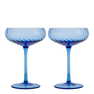 ByOn Opacity champagneglas 30 cl 2-pack blå