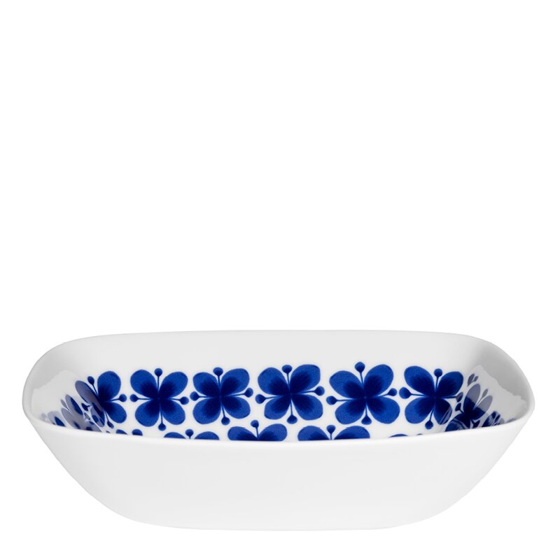 Rörstrand Mon Amie rektangulär skål 21 cm blå/vit