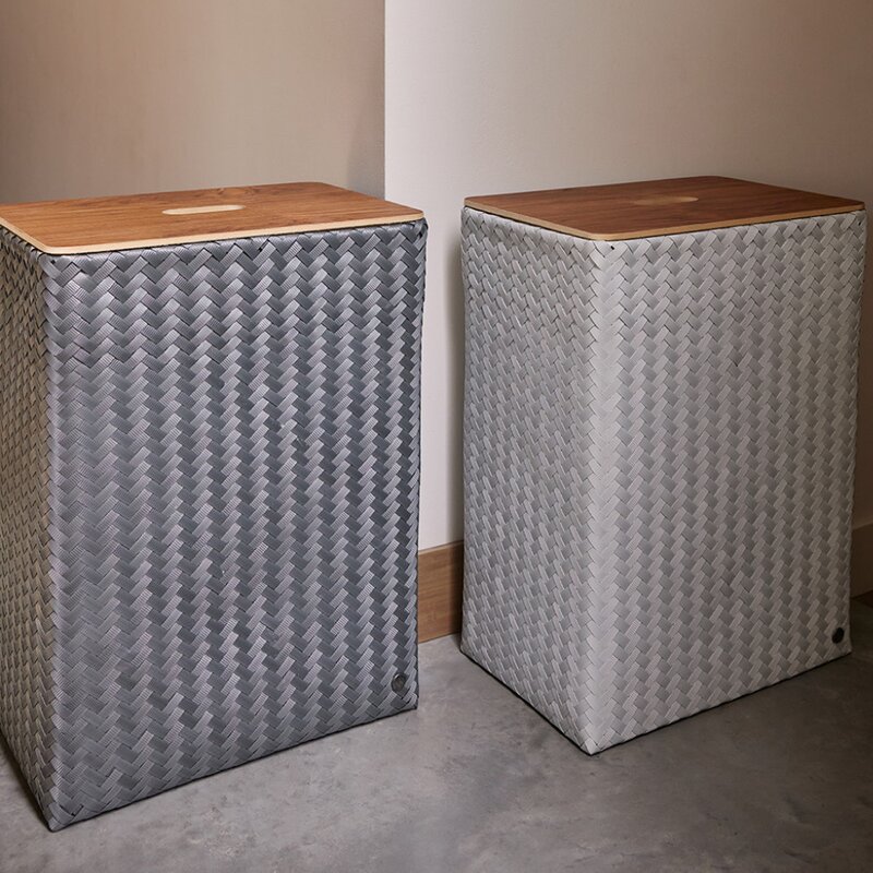 Handed By Grand superb tvättkorg med lock 44x31x60 cm dark grey