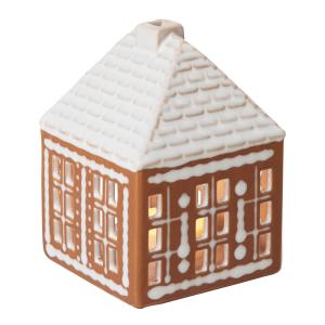 Kähler Pepparkakshus Ljuslykta Small Brun
