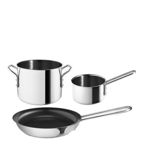 Eva Trio Stainless Steel grytset 3 delar med stekpanna 20 cm