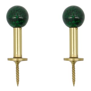 House Doctor Ball väggkrok 5x2 cm 2-pack mässing/grön