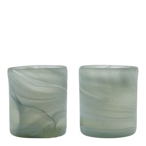 House Doctor Kae ljuslykta 8 cm 2-pack grå