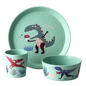 Koziol Connect barnservis 3 delar Dinosaurier