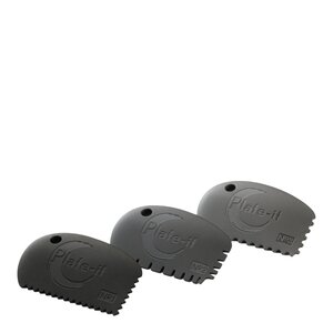 Plate It Skrapa silikon 3 delar grå