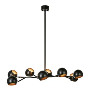 Markslöjd Edgar pendellampa 8 ljus 113 cm svart