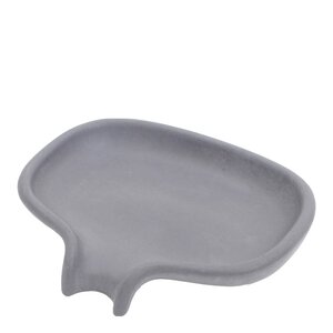 Bosign Flow tvålfat med avrinning 14 cm betong grå