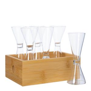 Sagaform Nature Snaspset i Box 6 glas 2-4 cl Klar/Bambu