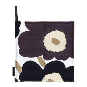 Marimekko Pieni Unikko grytlapp 22x22 cm vit/grå/beige