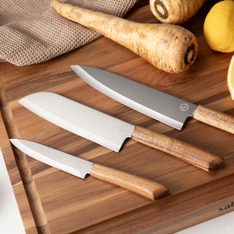 Anders Petter Concept knivset 3 delar trähandtag stål/akacia