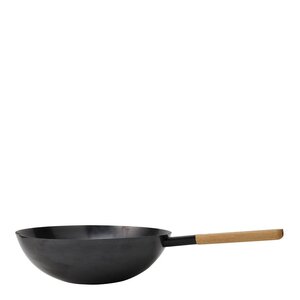Morsø Vulcano wokpanna 36 cm till Wok Burner kolstål/ek