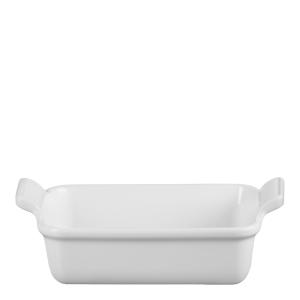 Le Creuset Heritage ugnsform rektangulär 19 cm white