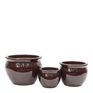 GUS Design Blanka blomkruka 17/23/29 cm 3-pack mörkbrun