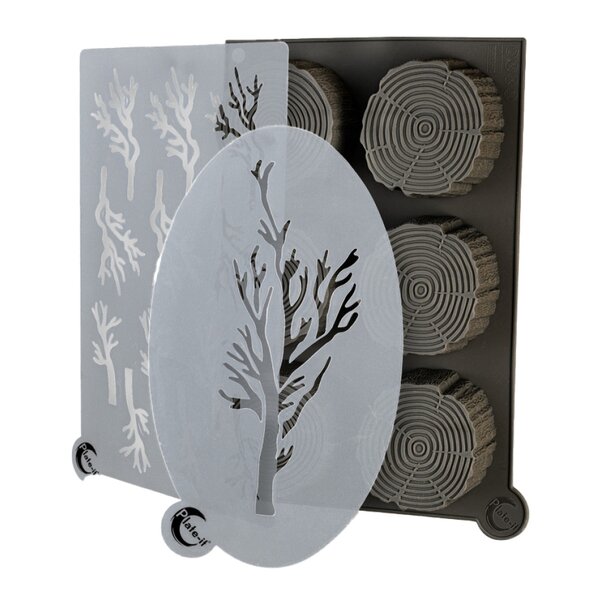 Plate It Formar i silikon 3 delar Wood